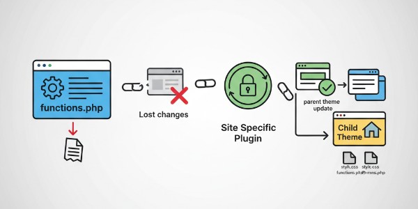 WordPress Workflow: Código Limpio y Duradero con Plugins y Child Themes